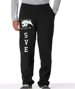 SVE Black Sweatpants with White Design