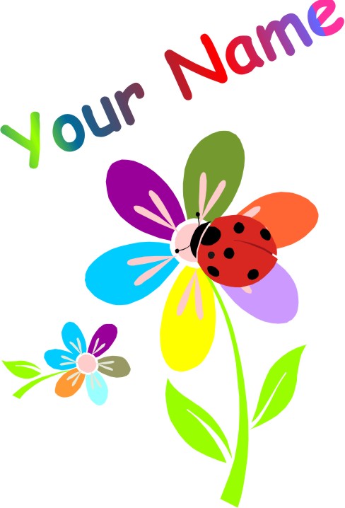 flower ladybug design